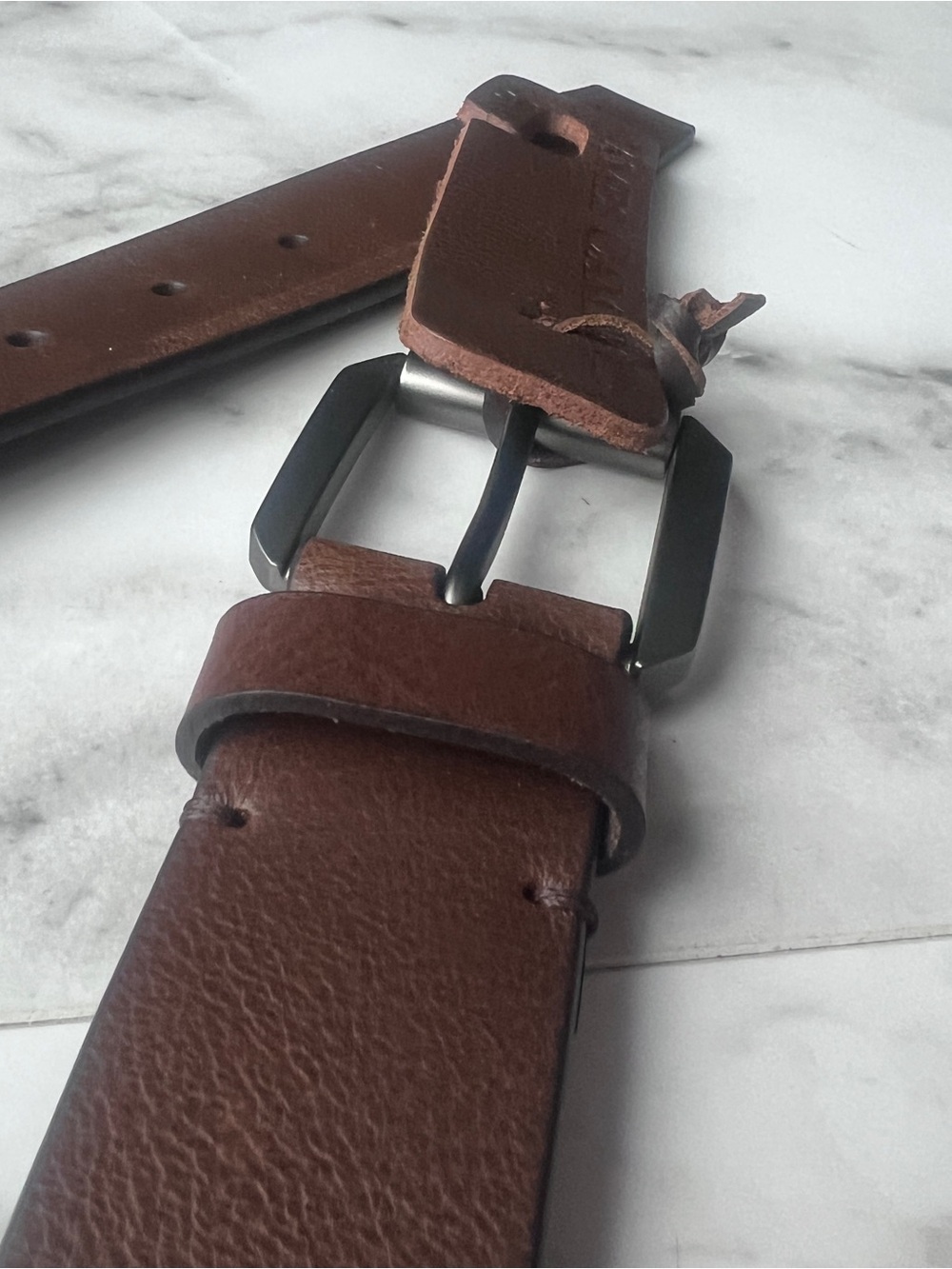 James Campbell Men's  Brown Leather Belt Size 36